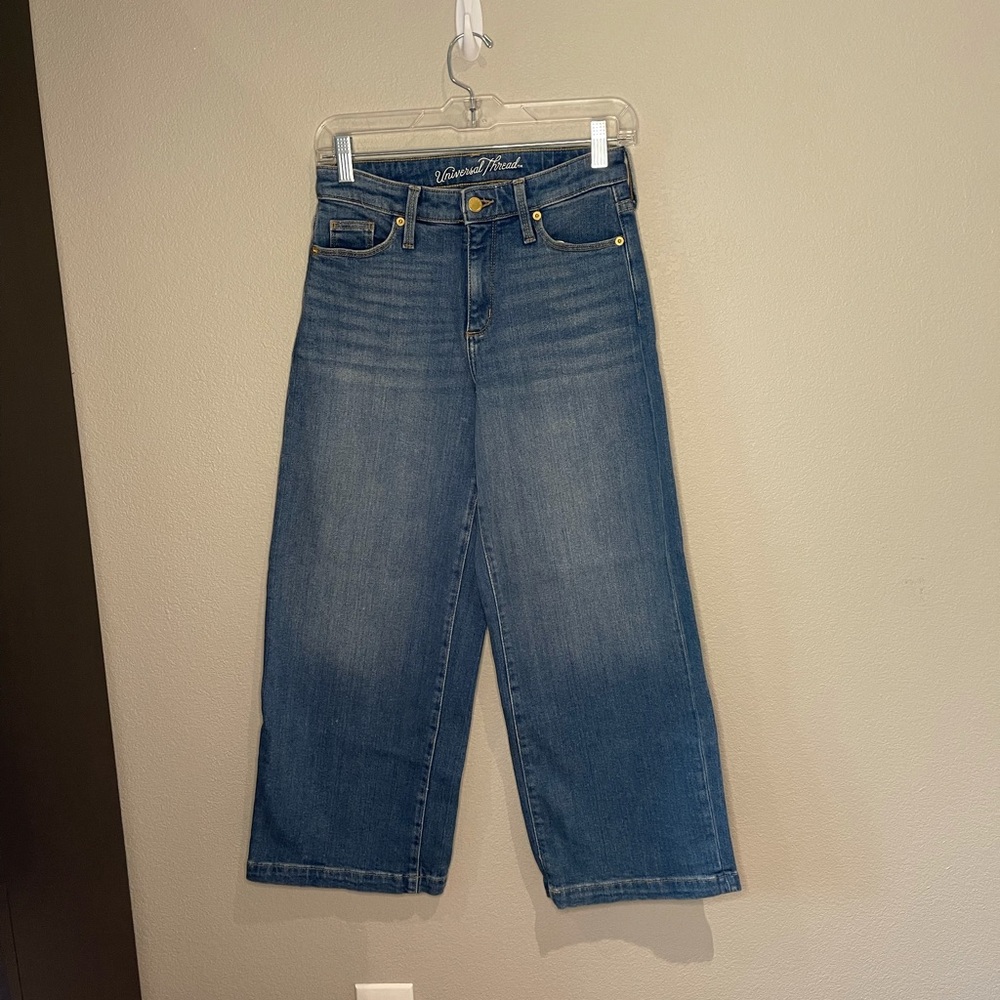 Universal Thread denim wide leg jeans Size 0/25